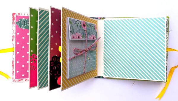 Pocket Mini Birthday Handmade Scrapbook image Pocket Mini Birthday Handmade Scrapbook image
