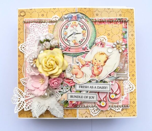 Sparkling Baby Girl Handmade Scrapbook Album image Sparkling Baby Girl Handmade Scrapbook Album image
