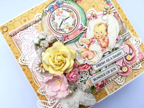 Sparkling Baby Girl Handmade Scrapbook Album image Sparkling Baby Girl Handmade Scrapbook Album image