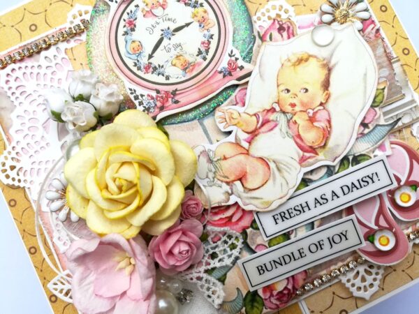 Sparkling Baby Girl Handmade Scrapbook Album image Sparkling Baby Girl Handmade Scrapbook Album image