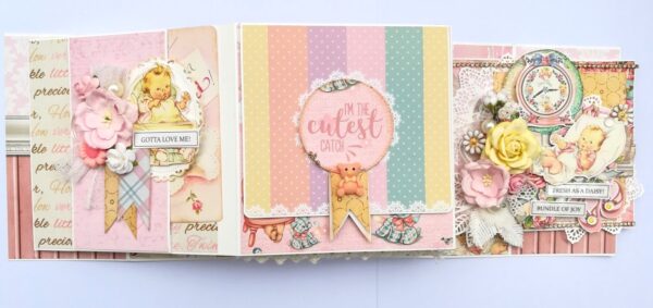 Sparkling Baby Girl Handmade Scrapbook Album image Sparkling Baby Girl Handmade Scrapbook Album image