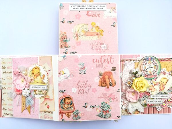 Sparkling Baby Girl Handmade Scrapbook Album image Sparkling Baby Girl Handmade Scrapbook Album image