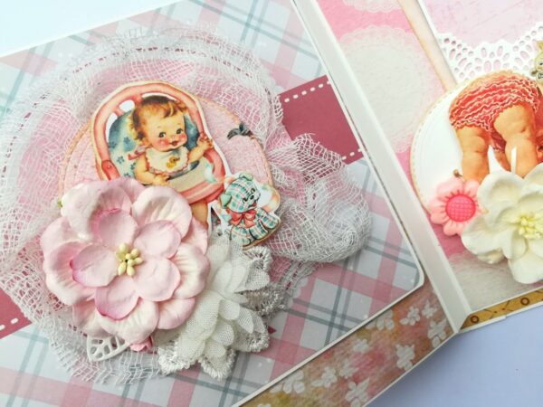 Sparkling Baby Girl Handmade Scrapbook Album image Sparkling Baby Girl Handmade Scrapbook Album image