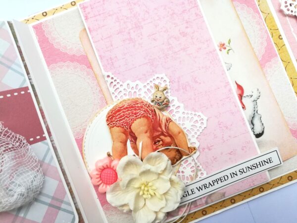 Sparkling Baby Girl Handmade Scrapbook Album image Sparkling Baby Girl Handmade Scrapbook Album image