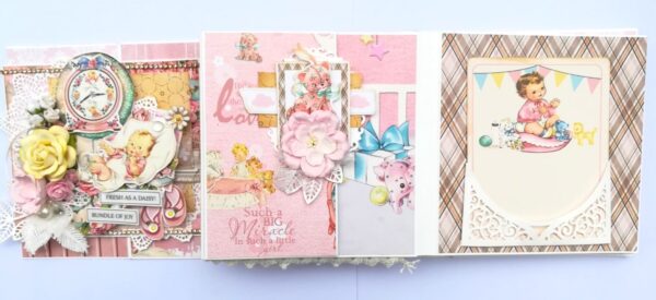 Sparkling Baby Girl Handmade Scrapbook Album image Sparkling Baby Girl Handmade Scrapbook Album image