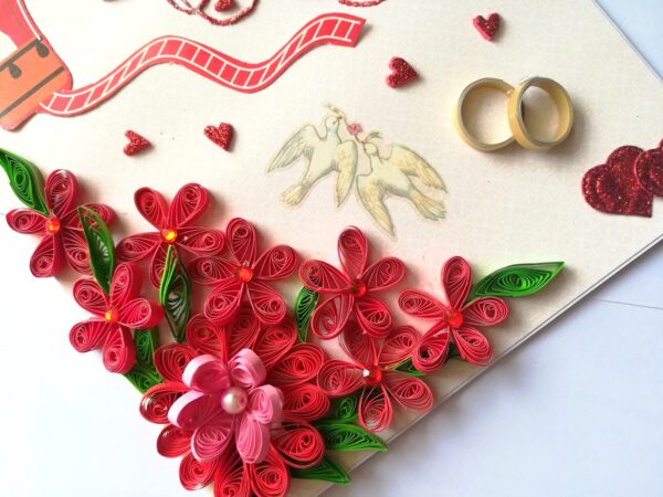 Quilled Anniversary Greeting Card image Quilled Anniversary Greeting Card image
