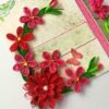 Red Themed Quilled Mini Scrapbook Greeting Card image Red Themed Quilled Mini Scrapbook Greeting Card image