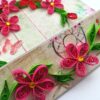Red Themed Quilled Mini Scrapbook Greeting Card image Red Themed Quilled Mini Scrapbook Greeting Card image