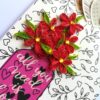 Quilled Red Flowers in Vase Greeting Card image Quilled Red Flowers in Vase Greeting Card image