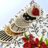Quilled Red Flowers in Vase Greeting Card image Quilled Red Flowers in Vase Greeting Card image