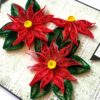 Quilled Red Flowers Design Card image Quilled Red Flowers Design Card image