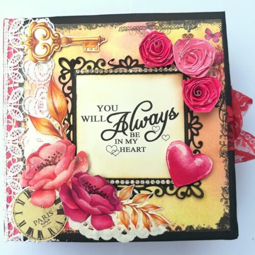 Love and Birthday Handmade Quilled Scrapbook image