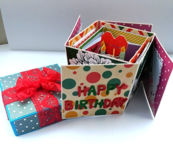 Happy Birthday Explosion box card gift image Happy Birthday Explosion box card gift image