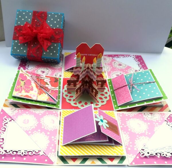 Happy Birthday Explosion box card gift image Happy Birthday Explosion box card gift image