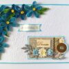 Blue Quilled Corner Flowers Birthday Greeting card image Blue Quilled Corner Flowers Birthday Greeting card image