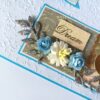 Blue Quilled Corner Flowers Birthday Greeting card image Blue Quilled Corner Flowers Birthday Greeting card image