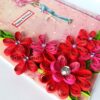 Red Quilled Flowers Birthday Greeting Card image Red Quilled Flowers Birthday Greeting Card image