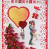 Red and Pink Quilled Corner Love Greeting Card image Red and Pink Quilled Corner Love Greeting Card image