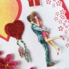 Red and Pink Quilled Corner Love Greeting Card image Red and Pink Quilled Corner Love Greeting Card image