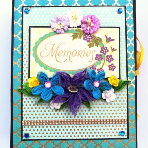 Sparkling Aqua Themed Scrapbook Album image