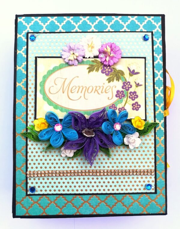 Sparkling Aqua Themed Scrapbook Album image Sparkling Aqua Themed Scrapbook Album image
