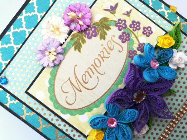 Sparkling Aqua Themed Scrapbook Album image Sparkling Aqua Themed Scrapbook Album image