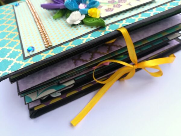 Sparkling Aqua Themed Scrapbook Album image Sparkling Aqua Themed Scrapbook Album image