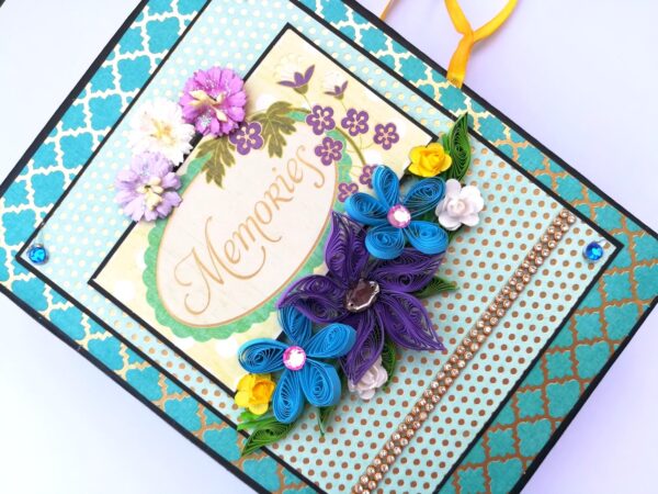 Sparkling Aqua Themed Scrapbook Album image Sparkling Aqua Themed Scrapbook Album image