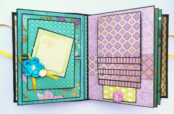 Sparkling Aqua Themed Scrapbook Album image Sparkling Aqua Themed Scrapbook Album image