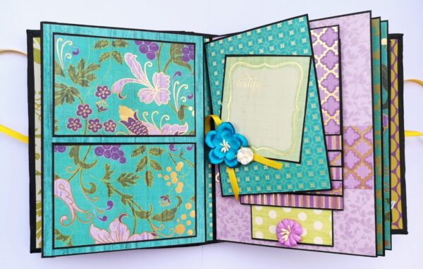 Sparkling Aqua Themed Scrapbook Album image Sparkling Aqua Themed Scrapbook Album image