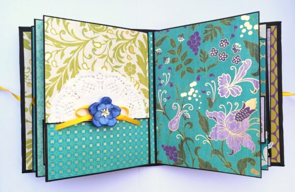 Sparkling Aqua Themed Scrapbook Album image Sparkling Aqua Themed Scrapbook Album image