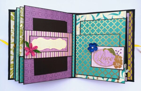 Sparkling Aqua Themed Scrapbook Album image Sparkling Aqua Themed Scrapbook Album image
