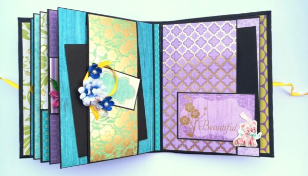 Sparkling Aqua Themed Scrapbook Album image Sparkling Aqua Themed Scrapbook Album image