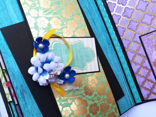 Sparkling Aqua Themed Scrapbook Album image Sparkling Aqua Themed Scrapbook Album image