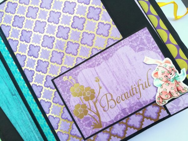 Sparkling Aqua Themed Scrapbook Album image Sparkling Aqua Themed Scrapbook Album image