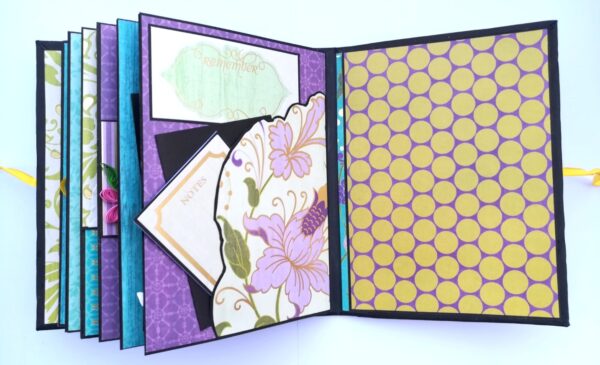Sparkling Aqua Themed Scrapbook Album image Sparkling Aqua Themed Scrapbook Album image