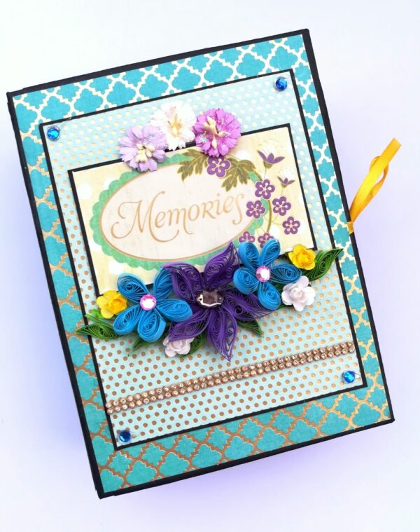 Sparkling Aqua Themed Scrapbook Album image Sparkling Aqua Themed Scrapbook Album image