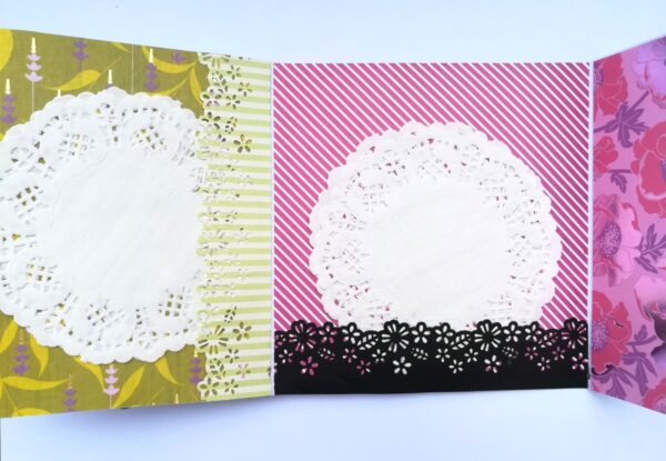 Multicolored Quilled Mini Scrapbook Greeting Card image Multicolored Quilled Mini Scrapbook Greeting Card image