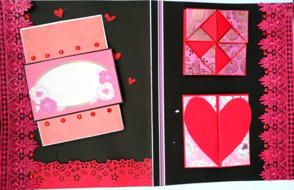 Too Much Love Sweetheart mini scrapbook card image Too Much Love Sweetheart mini scrapbook card image
