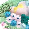 White and Blue Quilled Flowers in Heart Greeting Card image White and Blue Quilled Flowers in Heart Greeting Card image