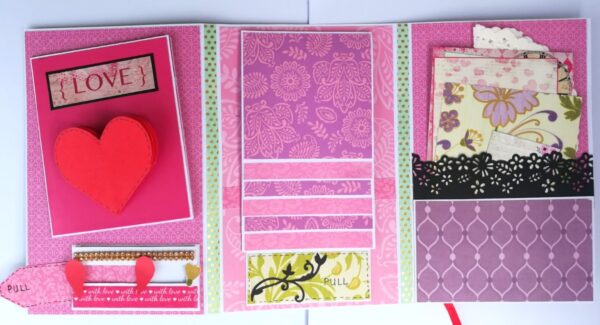 Sparkling Handmade Card/ Mini Scrapbook Gift image Sparkling Handmade Card/ Mini Scrapbook Gift image