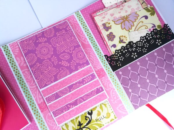 Sparkling Handmade Card/ Mini Scrapbook Gift image Sparkling Handmade Card/ Mini Scrapbook Gift image