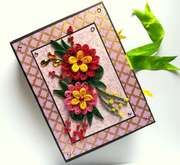 Multicolored Quilled Scrapbook All Occassion image Multicolored Quilled Scrapbook All Occassion image