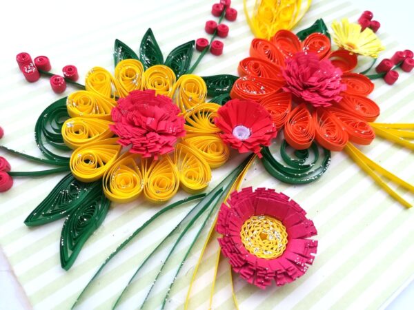 Yellow and Orange Quilled Greeting Card image Yellow and Orange Quilled Greeting Card image