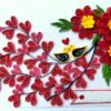Quilled Love Tree With Birds Greeting Card image Quilled Love Tree With Birds Greeting Card image