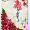 Quilled Red Flowers Corner Couple Card image Quilled Red Flowers Corner Couple Card image