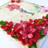 Quilled Red Flowers Corner Couple Card image Quilled Red Flowers Corner Couple Card image