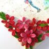Quilled Red Flowers Corner Couple Card image Quilled Red Flowers Corner Couple Card image