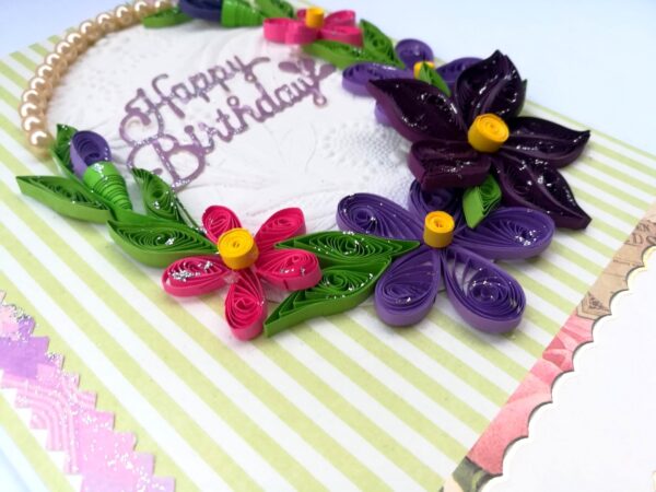 Purple Themed Quilled Greeting Card image Purple Themed Quilled Greeting Card image