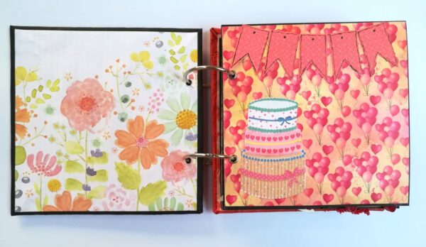 Love and Birthday Handmade Scrapbook - DESIGN 1 image Love and Birthday Handmade Scrapbook - DESIGN 1 image